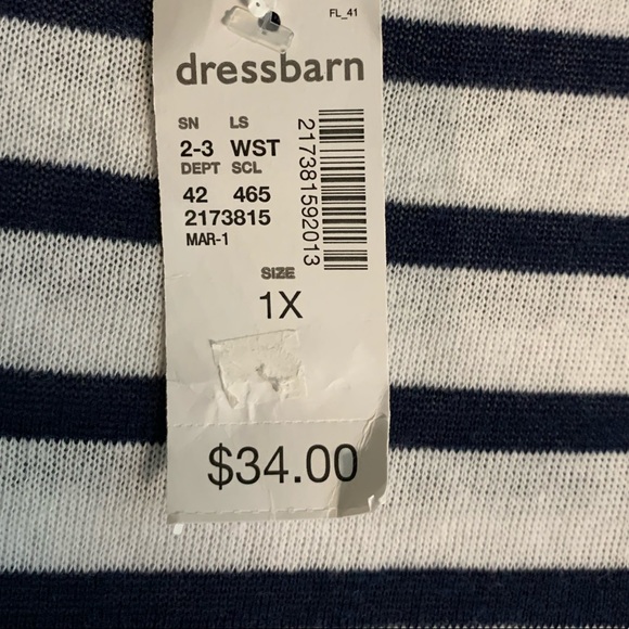 Westport blue & white striped shoulder cutout - Picture 7 of 8